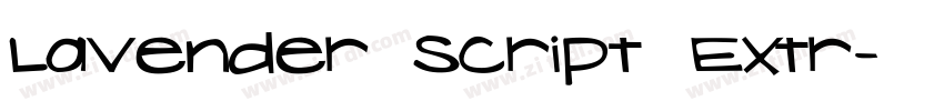 Lavender Script Extr字体转换